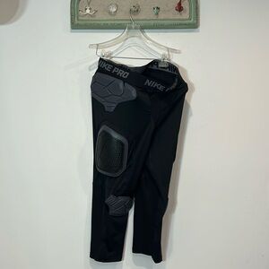 Men's Nike Pro HyperStrong Padded 3/4 Football Tights black grey new w/o tag XXL